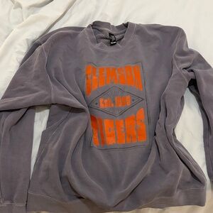 Vintage style Purple Gray Clemson Tigers Crewneck